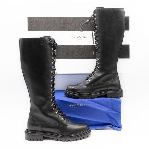 aquazzura lace up boots