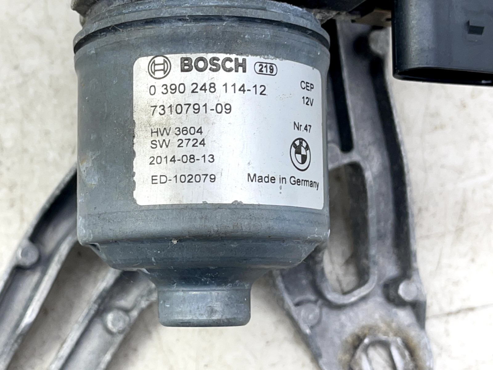 2014-2020 BMW I8 OEM FRONT LEFT DRIVER SIDE WINDSHIELD WIPER MOTOR