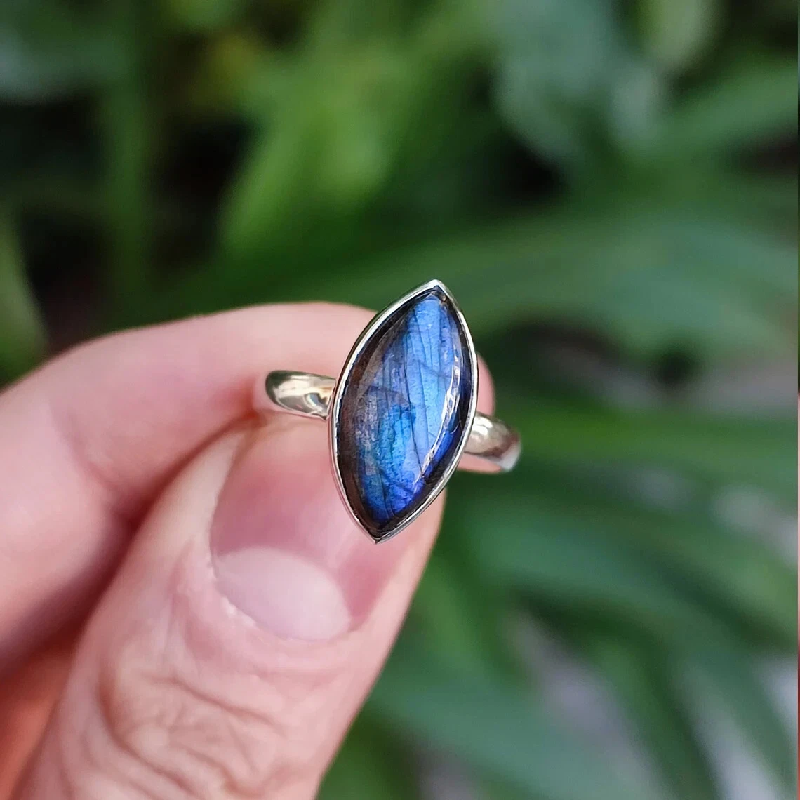 DISC: Labradorite ring - Sterling Silver - Andrea Shelley Designs