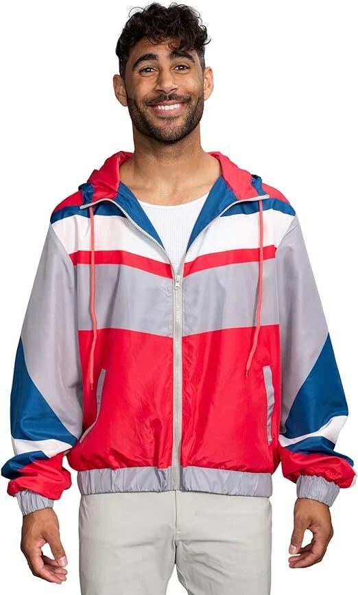 Unisex Retro 80s & 90s Windbreaker Jacket Lightweight Colorful Vintage Coat
Opens in a new window or