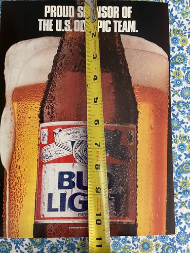 Anuncio impreso cerveza Bud Light 1988 vintage patrocinador del equipo olímpico - Imagen 7 de 7