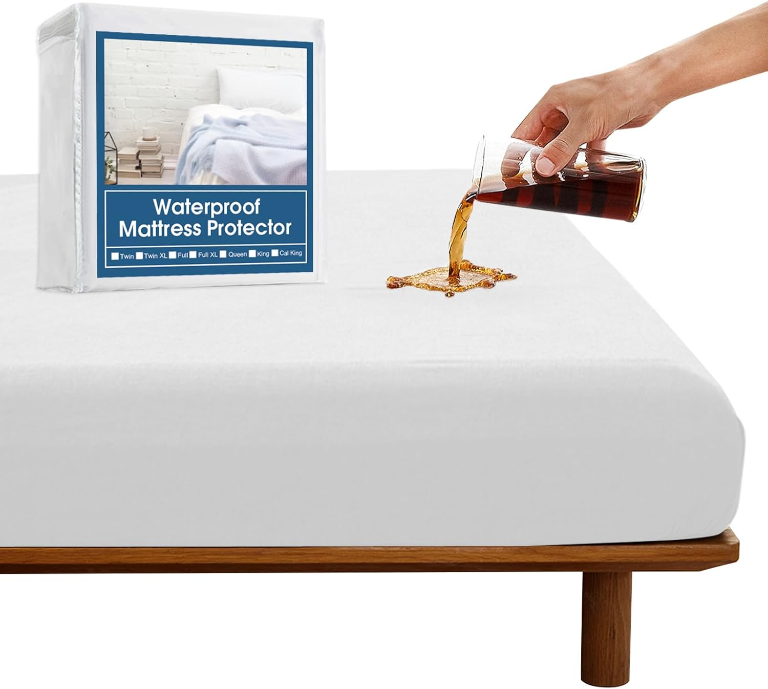 Full Size Mattress Protector, Cooling Viscose Made from Bamboo Full Mattress Co