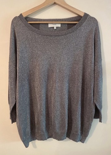 Next Long Sleeve Sparkly Silver Jumper 