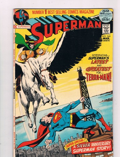 SUPERMAN #249 (1972 DC) ORIGIN & 1ST APPEARANCE OF TERRA-MAN..NEAL ADAMS COVER.