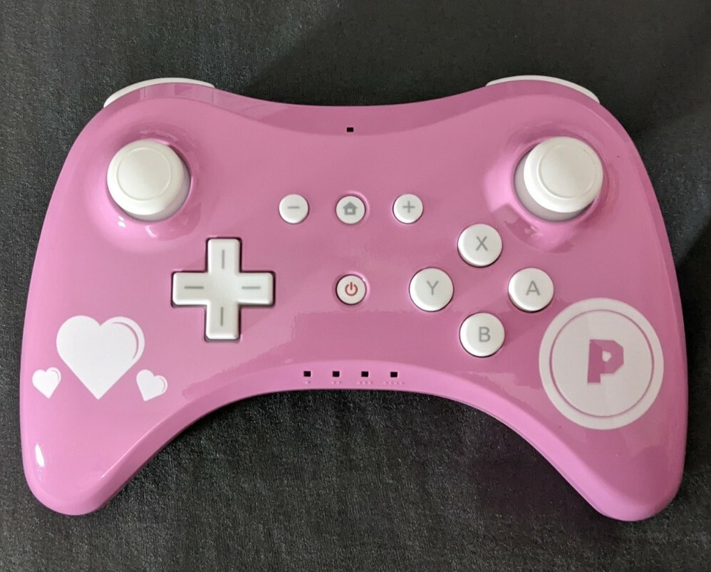 Nintendo Wii U Pro Controller + Charging Cable Official White Peach Pink  Custom 45496891022 | eBay