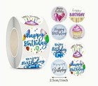 Happy Birthday Stickers Roll Party Labels Cupcake Party Label Cards & More 2.5cm