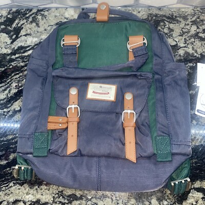 Himawari Navy Blue/Grey & Green Back Pack NWT