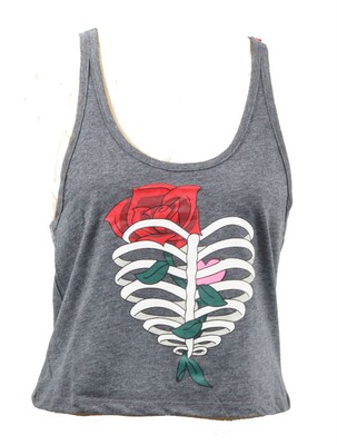 grey knitted vest top