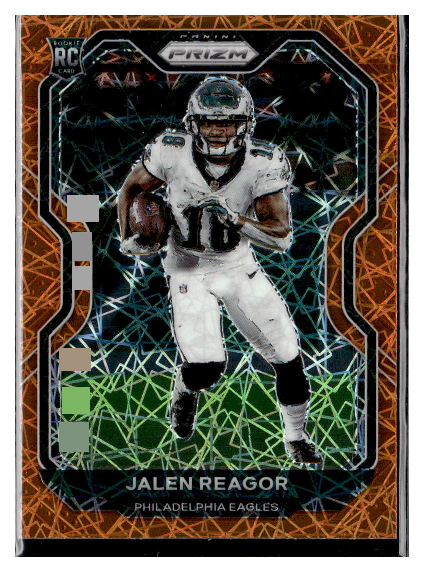 2020  Panini Prizm #342 Jalen Reagor Orange Lazer RC Eagles