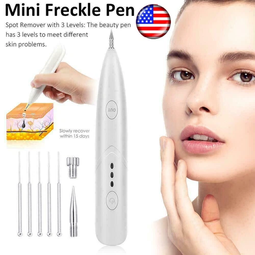 Needles+Laser Skin Tag Freckle Wart Dot Mole Remove Pen Dark Spot Tattoo Removal