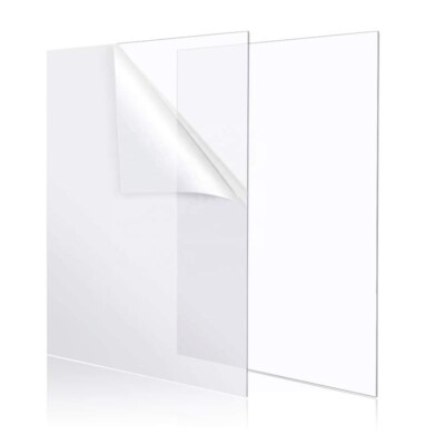 Plexiglas Klar Acryl Kunststoff Platte 1mm 2mm 3mm Stärke Zuschnitt nach Maß Platten