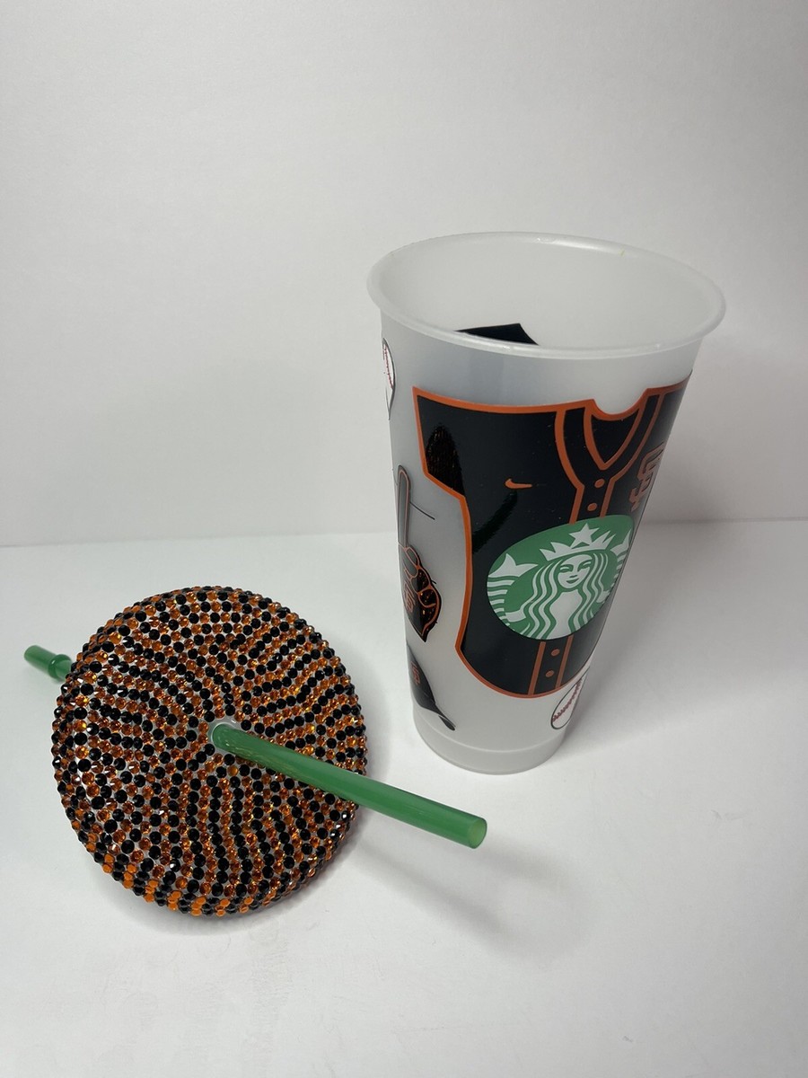 San Francisco Giants Starbucks custom reusable Bling cold