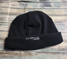 ICEARMOR by Clam Hat Winter Ice Fishing Black Fleece Toque Double Layer