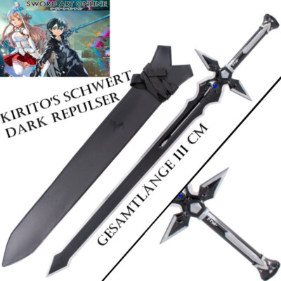 NEU SWORD ART ONLINE Kiritos Schwert Dark Repulser 111 cm groß für Cosplay Anime