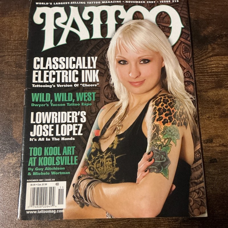 Tattoo Magazine Issue 219 November 2007 English Guy Aitchison Michele Wortman