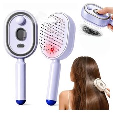 Electric Steam Hair Straightener Brush Rechargeable Anti Frizz Detangling NEW