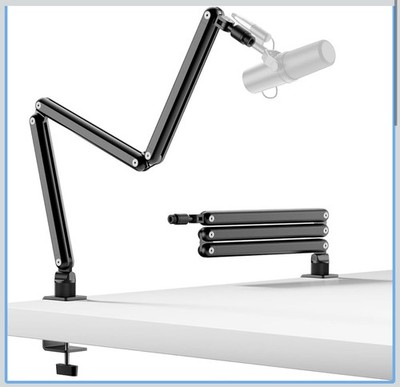 Rotatable Mic Arm for Lightweight Mics Storable Desk Stand Podcast/Gaming