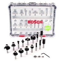 Bosch Mixed FräSer Set 8 Mm 15 Tlg. + Koffer ( 2607017472 ) FüR OberfräSen