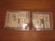 Stampin’ Up! 1997 Let it Snow & 1991 Christmas Set Ink Stamps