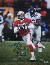 Merton Hanks San Francisco 49ers Autographed 11x14 INSC PSA