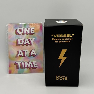 Everyday Dose Vessel Majestic Container Glass Jar Stash For Coffee New