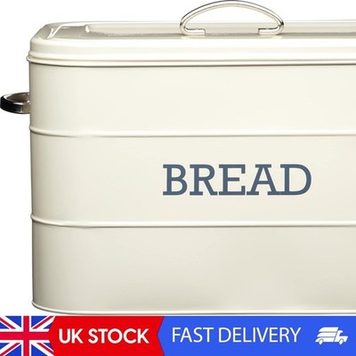Living Nostalgia großer Brotkasten aus Metall, Küchenaufbewahrungsbehälter mit Deckel und