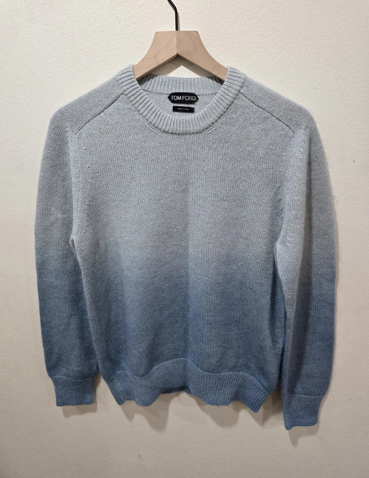 Tom Ford — Tom Ford Blue Degrade Cashmere Mohair Silk Sweater EU 48 US Small