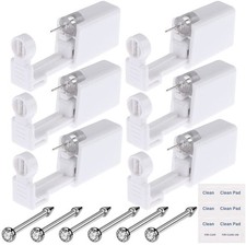 Nose Piercing Gun Kit - Lyuxzad 18Pcs Self Nose Piercing Kit Including 6Pcs Disp