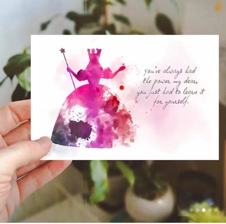 Wizard Of Oz Blank Card Glinda “You’ve Always Had The Power Dear, Find It For..” - Image 4 of 4