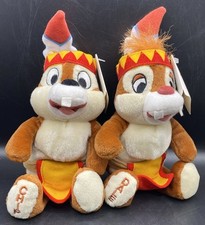 Disney Frontierland Chip Dale Chipmunk 9" Plush Beanie NWT