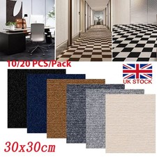 Self Adhesive Carpet Tiles Commercial Retail Office Home Flooring Floor Mat UK