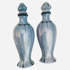 Vintage Perfume Bottles Art Deco Luster Iridescent German Porcelain Set