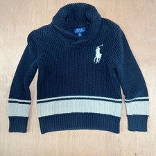 POLO RALPH LAUREN kids Sweater Blue Pony Logo size 6 0533