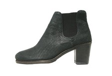 The Last Conspiracy 00S Fish Scales Suede Heeled Ankle Boots Vintage