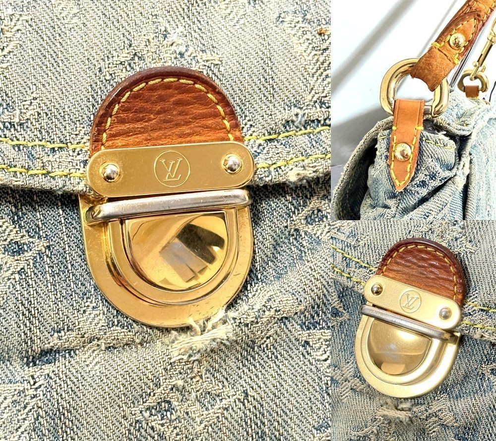 Louis Vuitton Pleaty Shoulder Bag Mini Blue Denim for sale online