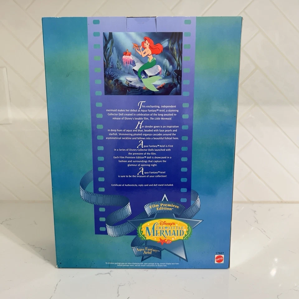 Muñeca Ariel 1997 Disney Little Mermaid Aqua Fantasy - Edición Estreno de Película Foto 3 de 4