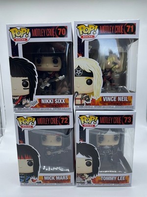 Funko Mötley Crüe Set 70 71 72 73 Tommy Lee Mick Mars Nikki Sixx Vince Neil Rock