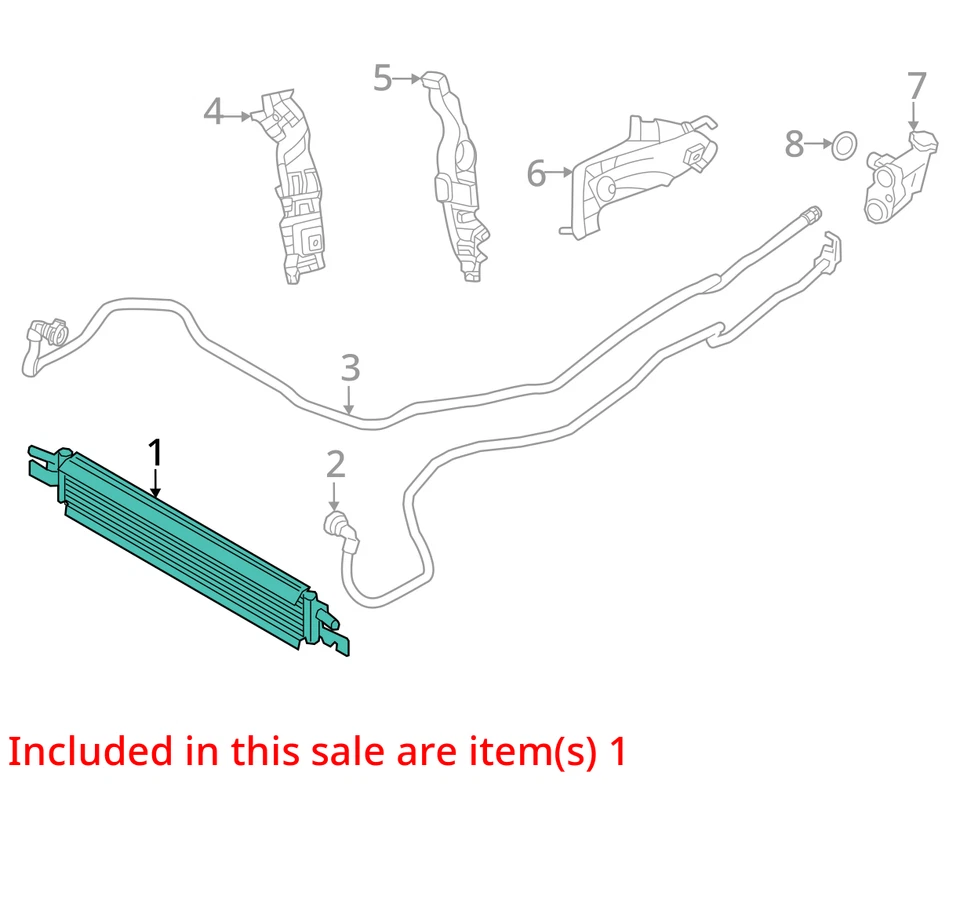 BMW M340i M440i G20 G22 G23 Front Transmission Oil Cooler 2019 - 2025 OEM - Image 3 of 4