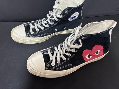 Converse x Comme des Garçons PLAY Chuck Taylor High   Gr. 42,5   schwarz + Herz