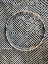 One Single 15 Stainless Steel Chrome Ribbed Trim Ring New Tr2551x