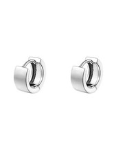 925 Sterling Silver Tiny Plain Huggie Hoop Earrings Baby Girls Infants Gift