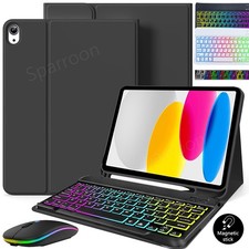 Backlit Keyboard Case With Mouse For iPad 11/10/9/8/7/6/5th Gen Air 6 5 4 Pro 11
