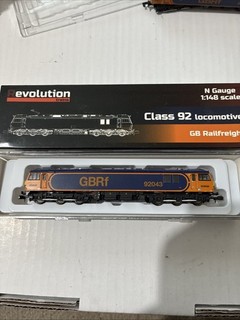 N Gauge Revolution Trains Class 92 92043 In GB Railfreight Livery DCC Ready