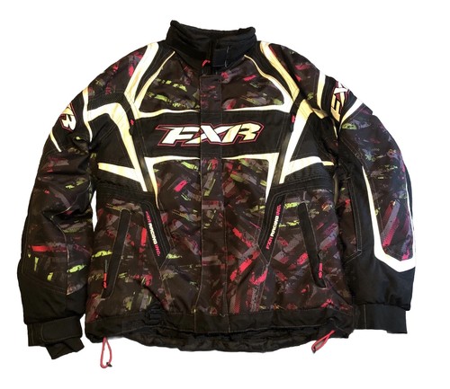 FXR Velocity Storm Women's Insulated Snowmobile Jacket - Black Pink Green Size 8