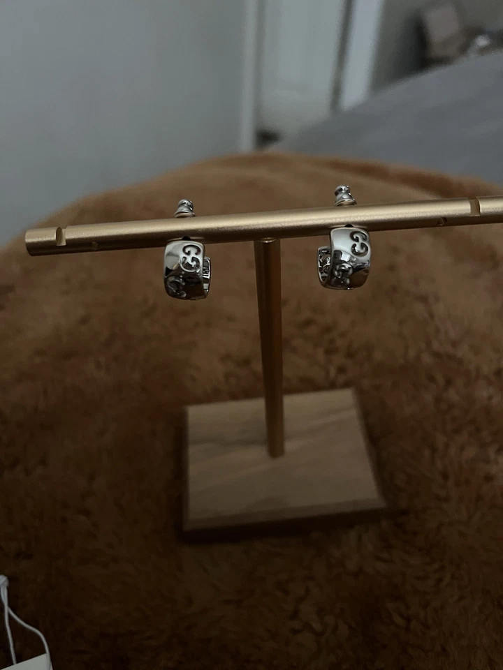 Серебряные серьги-кольца Gucci - Изображение 3 из 4