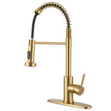 Single Handle, Kitchen Faucet with Pull Down Sprayer for Laundry Utility-L4B