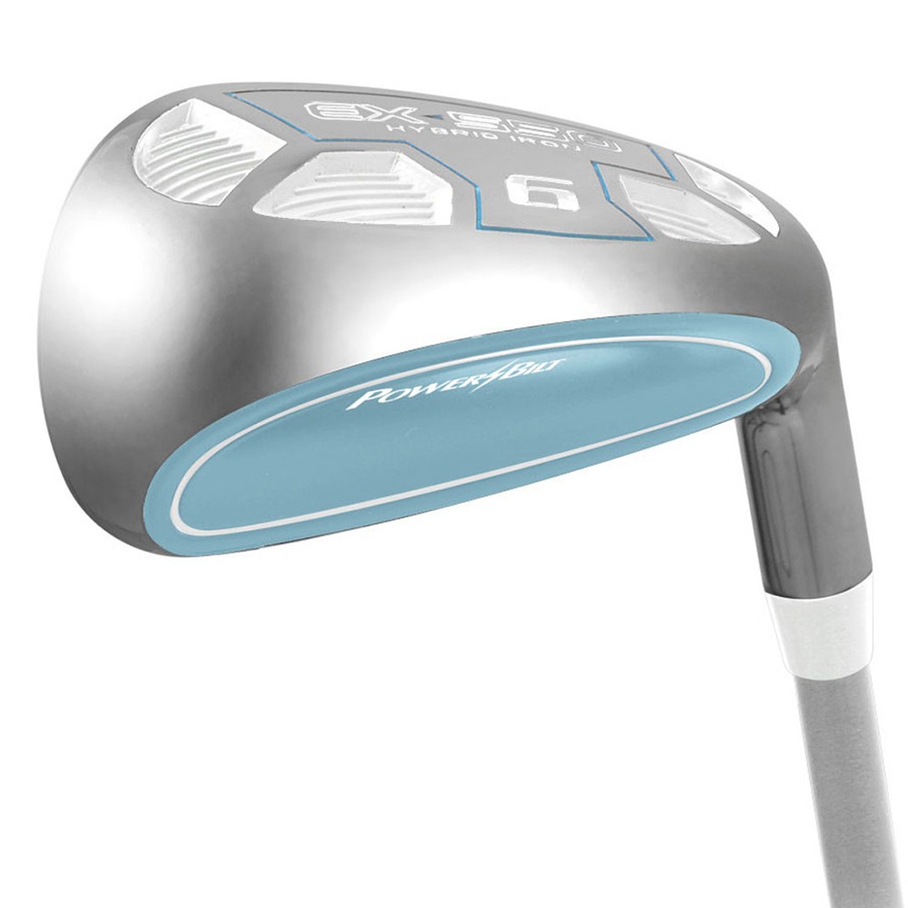 Женские гибридные утюги PowerBilt EX-550 4-PW + SW с графитовым гибким валом Lady