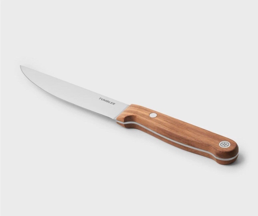 German Steel Tumbler Utility Knife 5.5 Inch with Walnut Handle for Prep & Serving German Steel Tumbler Utility Knife 5.5 Inch with Walnut Handle for Prep & Serving