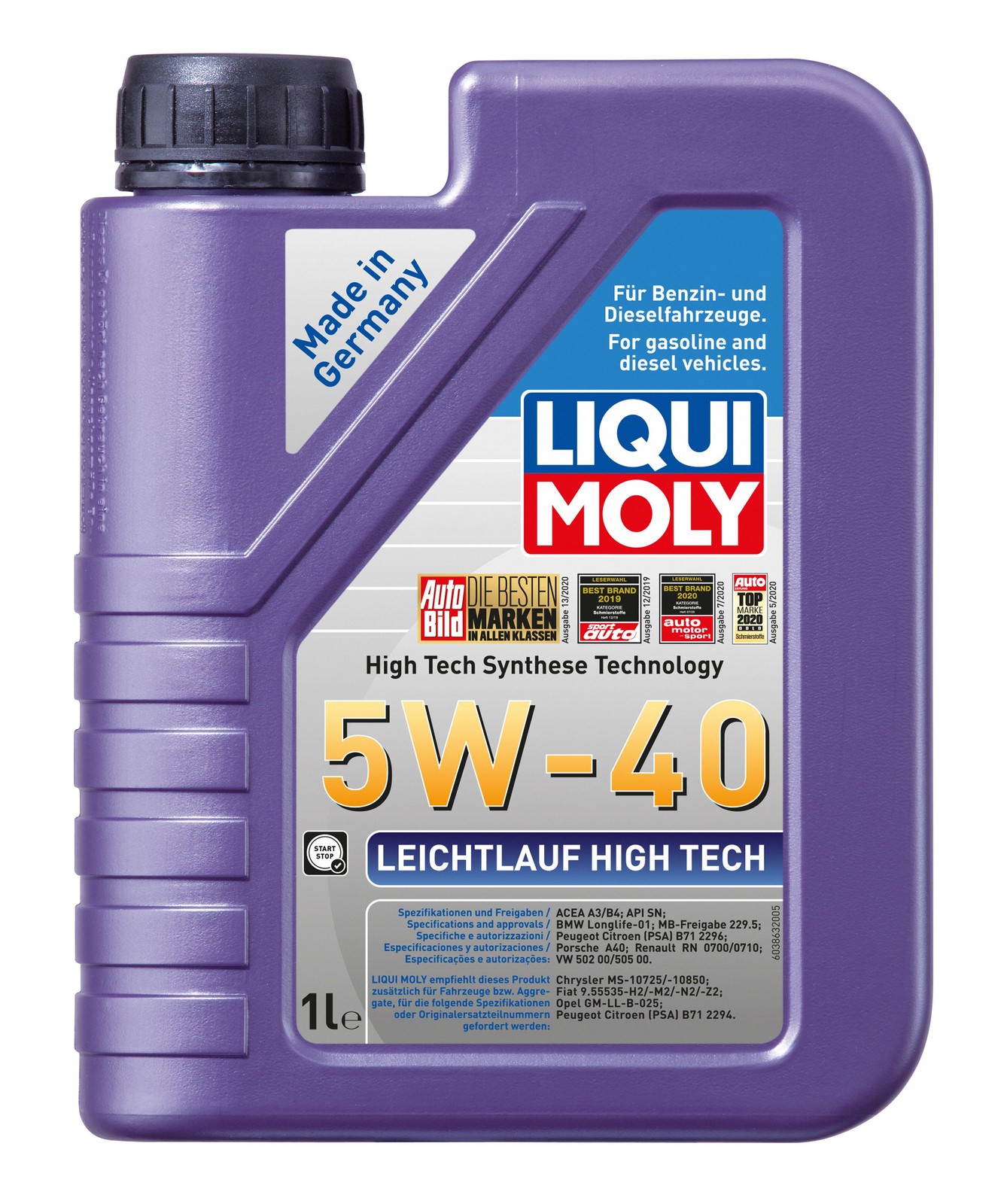 Fits LIQUI MOLY 2327 ENGINE OIL 5W-40 1L LEICHTLAUF TECH   ⭐UK Stock⭐