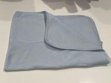 VTG Carter's Classics Blue Cotton Thermal/Waffle Weave Baby Blanket USA MADE